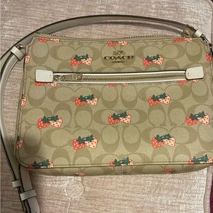 Coach crossbody bag with strawberries